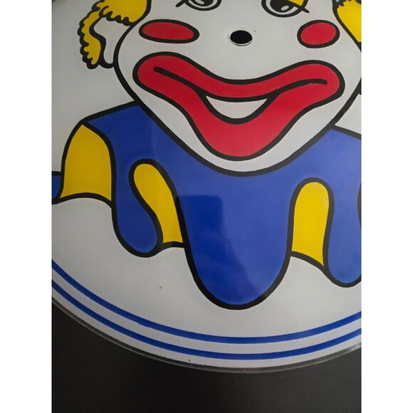 Clown Glass Ceiling Light Circus Clown Light Shade 14.5" w/Red Nose Retro Decor - Picture 8 of 11